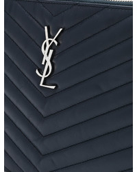 Темно-синий клатч от Saint Laurent