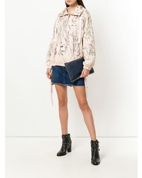 Темно-синий кожаный клатч с шипами от Valentino