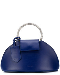 Темно-синий кожаный клатч от Calvin Klein