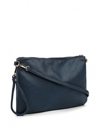 Темно-синий кожаный клатч от Chantal