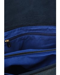 Темно-синий кожаный клатч от Chantal