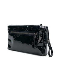 Темно-синий кожаный клатч от Marsèll