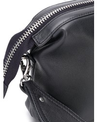 Темно-синий кожаный клатч от MM6 MAISON MARGIELA