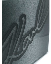 Темно-синий кожаный клатч от Karl Lagerfeld