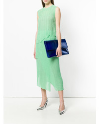 Темно-синий кожаный клатч от Christian Wijnants