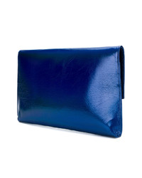Темно-синий кожаный клатч от Christian Wijnants