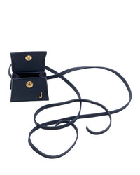 Темно-синий кожаный клатч от Jacquemus