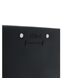 Темно-синий кожаный клатч от Chloé
