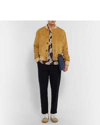 Мужской темно-синий кожаный мужской клатч от Loewe