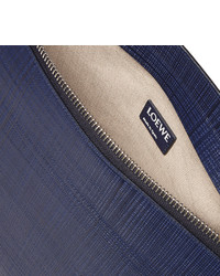 Мужской темно-синий кожаный мужской клатч от Loewe