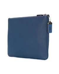 Мужской темно-синий кожаный мужской клатч от Coach