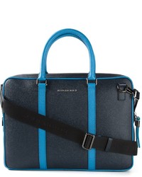 Темно-синий кожаный портфель от Burberry