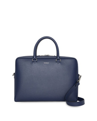 Темно-синий кожаный портфель от Burberry