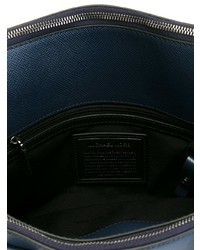 Темно-синий кожаный портфель от Michael Kors Collection