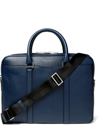 Темно-синий кожаный портфель от Hugo Boss