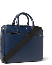 Темно-синий кожаный портфель от Montblanc