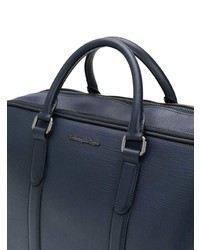 Темно-синий кожаный портфель от Ermenegildo Zegna