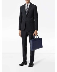 Темно-синий кожаный портфель от Burberry