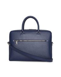 Темно-синий кожаный портфель от Burberry