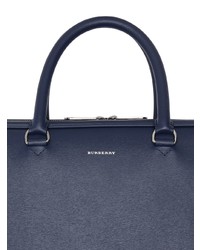 Темно-синий кожаный портфель от Burberry