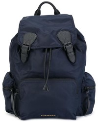 Женский темно-синий кожаный рюкзак от Burberry