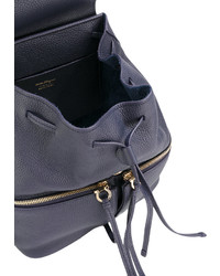 Женский темно-синий кожаный рюкзак от Salvatore Ferragamo