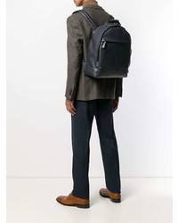 Мужской темно-синий кожаный рюкзак от Santoni