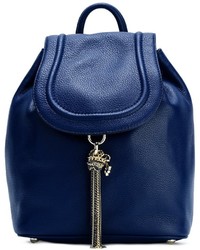 Женский темно-синий кожаный рюкзак от Diane von Furstenberg