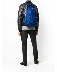 Мужской темно-синий кожаный рюкзак от Giorgio Brato