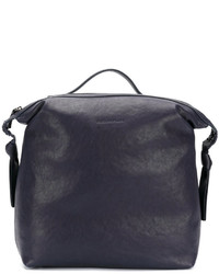 Женский темно-синий кожаный рюкзак от Fabiana Filippi