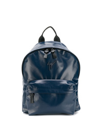 Мужской темно-синий кожаный рюкзак от Giuseppe Zanotti