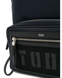 Мужской темно-синий кожаный рюкзак от Tod's