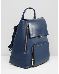 Женский темно-синий кожаный рюкзак от Modalu