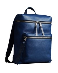 Мужской темно-синий кожаный рюкзак от Burberry