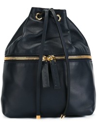 Женский темно-синий кожаный рюкзак от Marni