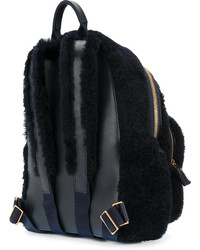 Женский темно-синий кожаный рюкзак от Anya Hindmarch