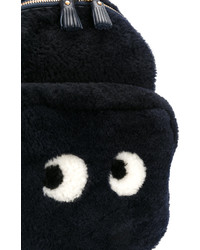 Женский темно-синий кожаный рюкзак от Anya Hindmarch