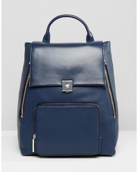 Женский темно-синий кожаный рюкзак от Modalu