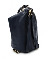 Женский темно-синий кожаный рюкзак от Moronero