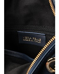 Женский темно-синий кожаный рюкзак от Moronero