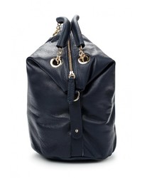 Женский темно-синий кожаный рюкзак от Moronero