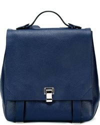 Женский темно-синий кожаный рюкзак от Proenza Schouler