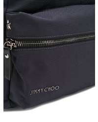Мужской темно-синий кожаный рюкзак от Jimmy Choo