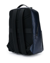 Мужской темно-синий кожаный рюкзак от Salvatore Ferragamo