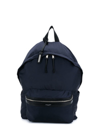 Мужской темно-синий кожаный рюкзак от Saint Laurent