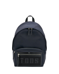 Мужской темно-синий кожаный рюкзак от Tod's