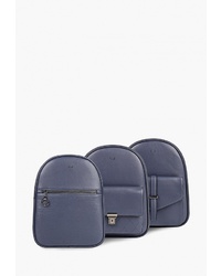 Женский темно-синий кожаный рюкзак от Urban Life Accessories
