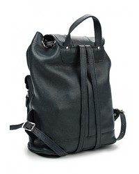 Женский темно-синий кожаный рюкзак от Zatchels