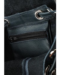 Женский темно-синий кожаный рюкзак от Zatchels