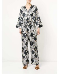 Темно-синий комбинезон с принтом от ASTRAET